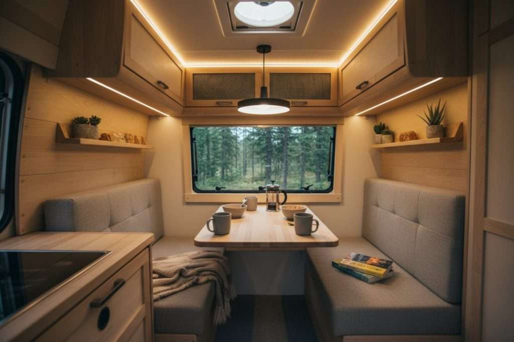 Montage lit dinette camping car Fiat Ducato