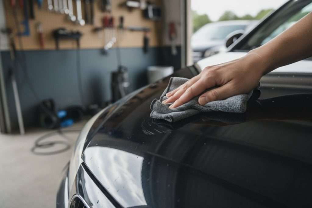Enlever micro-rayures : guide voiture noire sans défaut
